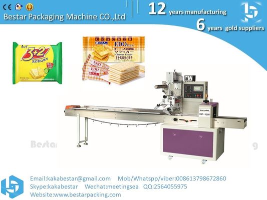 China. Galletas de chive, galletas de refresco sin azúcar máquina de embalaje automática proveedor