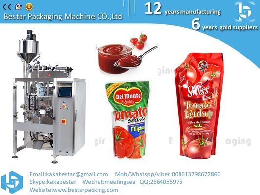 Precio de fábrica Automático de llenado y sellado salsa líquida pasta de tomate ketchup máquina de embalaje de bolsas pequeñas proveedor