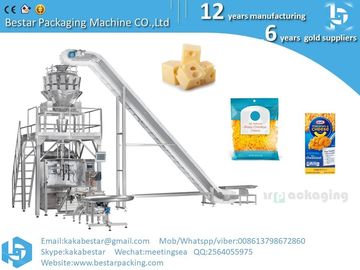 Pesadora multicabeza Bestar + Máquina de embalaje Vffs para queso parmesano +pequeños trozos de queso + queso en rodajas proveedor
