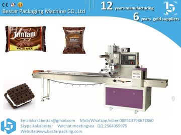 Máquina automática de embalaje para galletas de pasas orgánicas de avena y galletas de chocolate con astillas de nuez proveedor