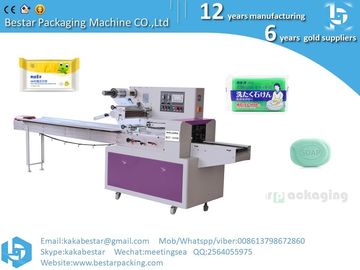 Máquina de embalaje horizontal multifunción para jabón de hombre, máquina automática de embalaje de galletas proveedor