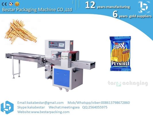 Máquina automática de embalaje de almohadas de alta velocidad para pasteles de barras de queso y barras de verduras proveedor