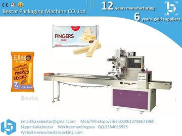 Dedo vegetal de la mezcla helado queso queso galleta máquina de embalaje horizontal multifuncional proveedor