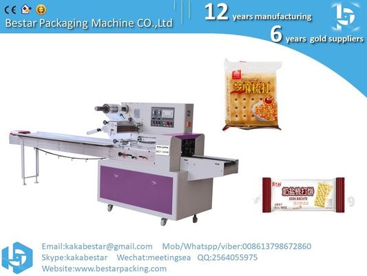 Máquina de embalaje de galletas de refresco, de frutas y verduras para galletas de sándwich, máquina de embalaje horizontal multifuncional proveedor