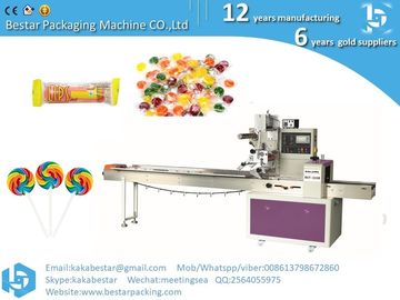 Lollipop, caramelos del arco iris, máquina de embalaje de caramelos, máquina automática de embalaje de almohadas horizontal de alta velocidad proveedor