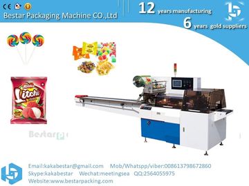 Lollipop, caramelos del arco iris, máquina de embalaje de caramelos, máquina automática de embalaje de almohadas horizontal de alta velocidad proveedor