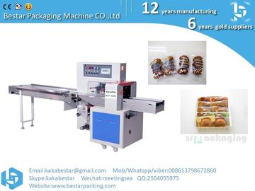 Máquina de embalaje automática, máquina de embalaje de rosquillas, pan, dulces, máquina de embalaje automático de flujo proveedor