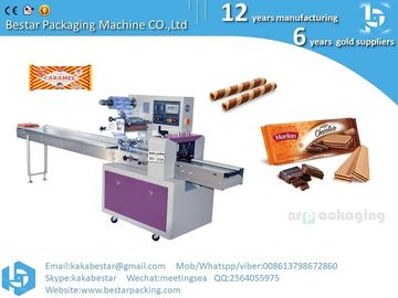 Máquina de embalaje de flujo automático completo con sistema de embalaje de alimentación de clasificación para gafas galletas galletas galletas proveedor