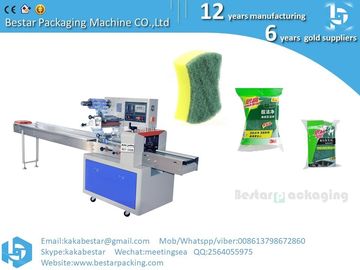 Precio de fábrica automático, paño de limpieza para lavavajillas, máquina de embalaje de esponjas, máquina de embalaje de acero inoxidable proveedor