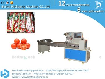 Precio de fábrica Flujo automático Cereza Tomate envoltorio Chocolate Bar almohada Embalaje Bolsa de pan toallas de limpieza húmedas Mach de embalaje proveedor