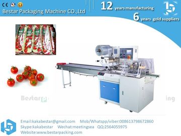 Precio de fábrica Flujo automático Cereza Tomate envoltorio Chocolate Bar almohada Embalaje Bolsa de pan toallas de limpieza húmedas Mach de embalaje proveedor