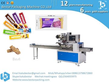 Mejor precio Tipo de almohada Chocolate Granola Protein Bar Packaging Machine Máquina automática de embalaje de barras de pan jabón hongo proveedor