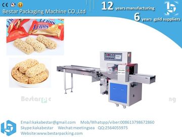 Mejor precio Tipo de almohada Flujo Equipo de envoltura de pasta Máquina automática de embalaje de pan Queso Granola Embalaje de barras de chocolate proveedor
