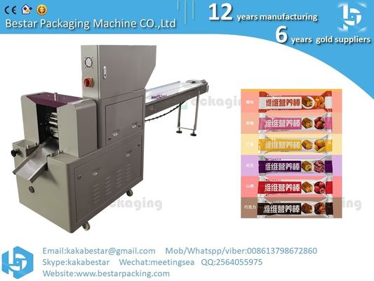 Máquina de embalaje de chocolate de barra de energía horizontal de granola de barra de proteína proveedor
