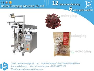 Máquina automática de embalaje de alimentos para perros y gatos de carne de vacuno cortada en blanco,máquina de embalaje vertical totalmente automática con balanza proveedor