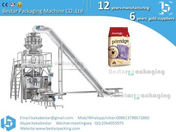 Máquina de embalaje vertical de cuatro bolsas de pie para bocadillos de arroz de granulado de harina de avena y maíz proveedor