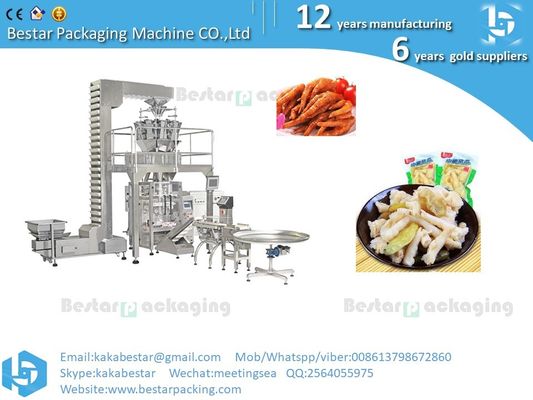 Bestar Automatic 6 cabeza de llenado de la máquina, máquina de embalaje, máquina de embalaje de almohada, máquina de embalaje de alimentos proveedor