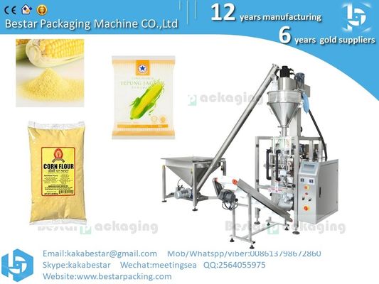 Máquina de embalaje de harina de arroz glutino con mando automático de Mitsubishi, máquina de embalaje en polvo proveedor