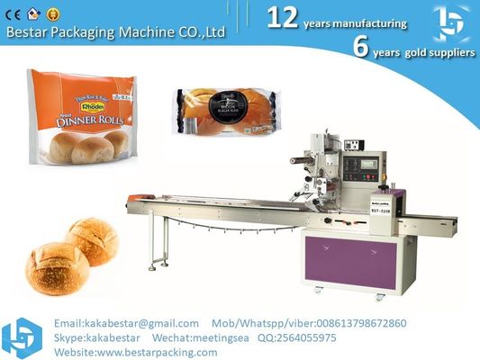 Máquina automática de embalaje de almohadas para muffins de alta calidad, máquina de embalaje de alimentos, fabricación de bolsas proveedor